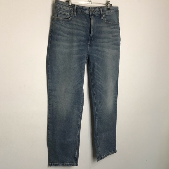 Lauren Ralph Lauren Black Label Med Wash High Rise Stretch Straight Leg size 14 - Picture 3 of 13